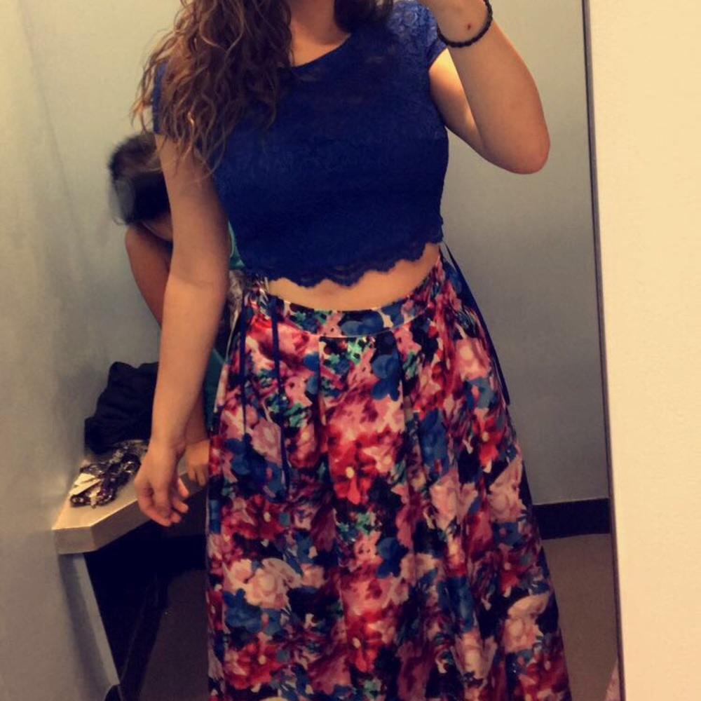Two piece floral dress